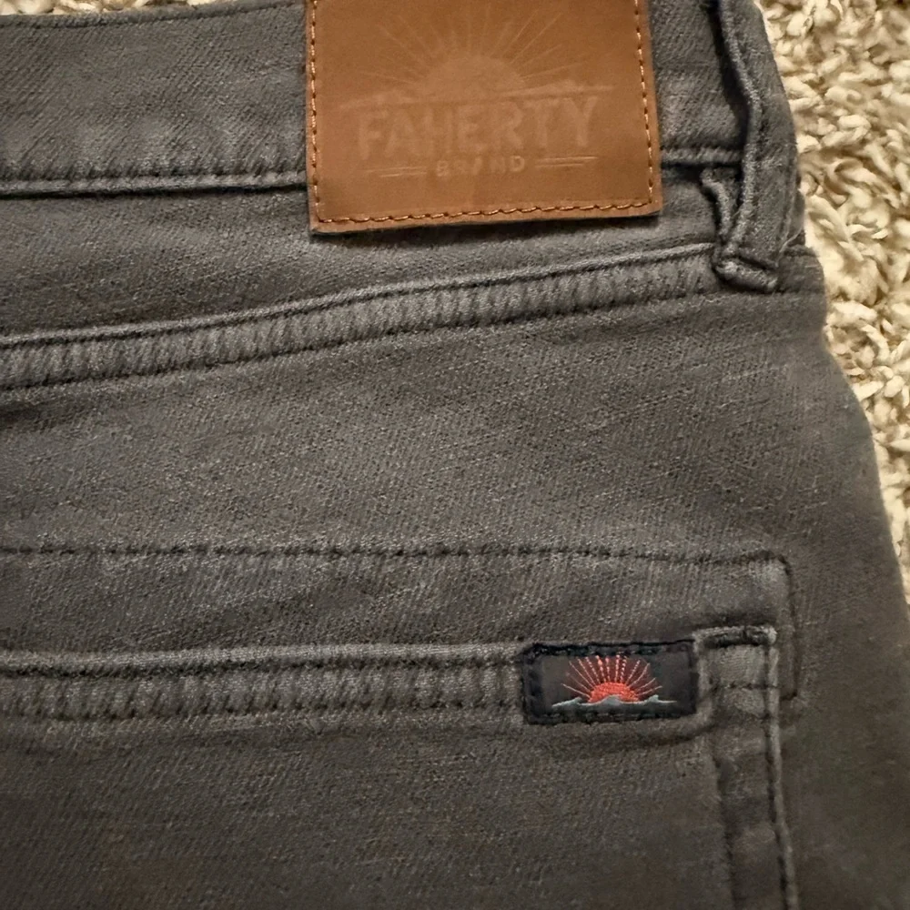 Faherty Men's Stretch Terry 5 Pocket Pants Slate Grey Size 38 - Picture 5 of 6